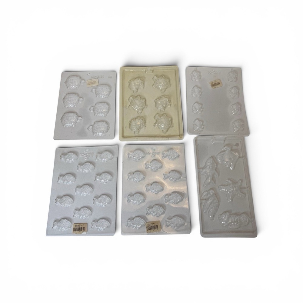 Plastic Candy Molds Beach Summer Sea Fish‎ 6 Assorted Trays